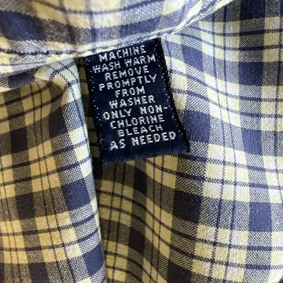 Ralph Lauren Sport Cotton Blue/white/yellow Plaid Longsleeve Button Up XL - Picture 13 of 13